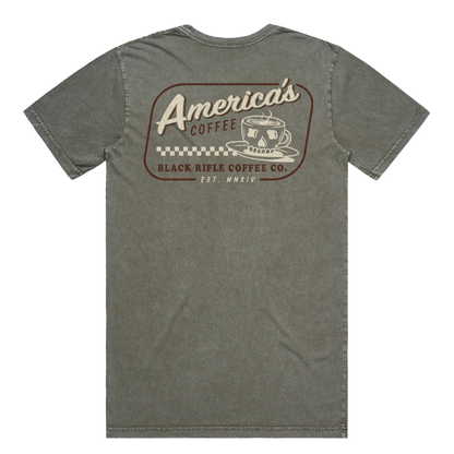 Black Rifle Diner Washed T-Shirt, Moss Stone, S
