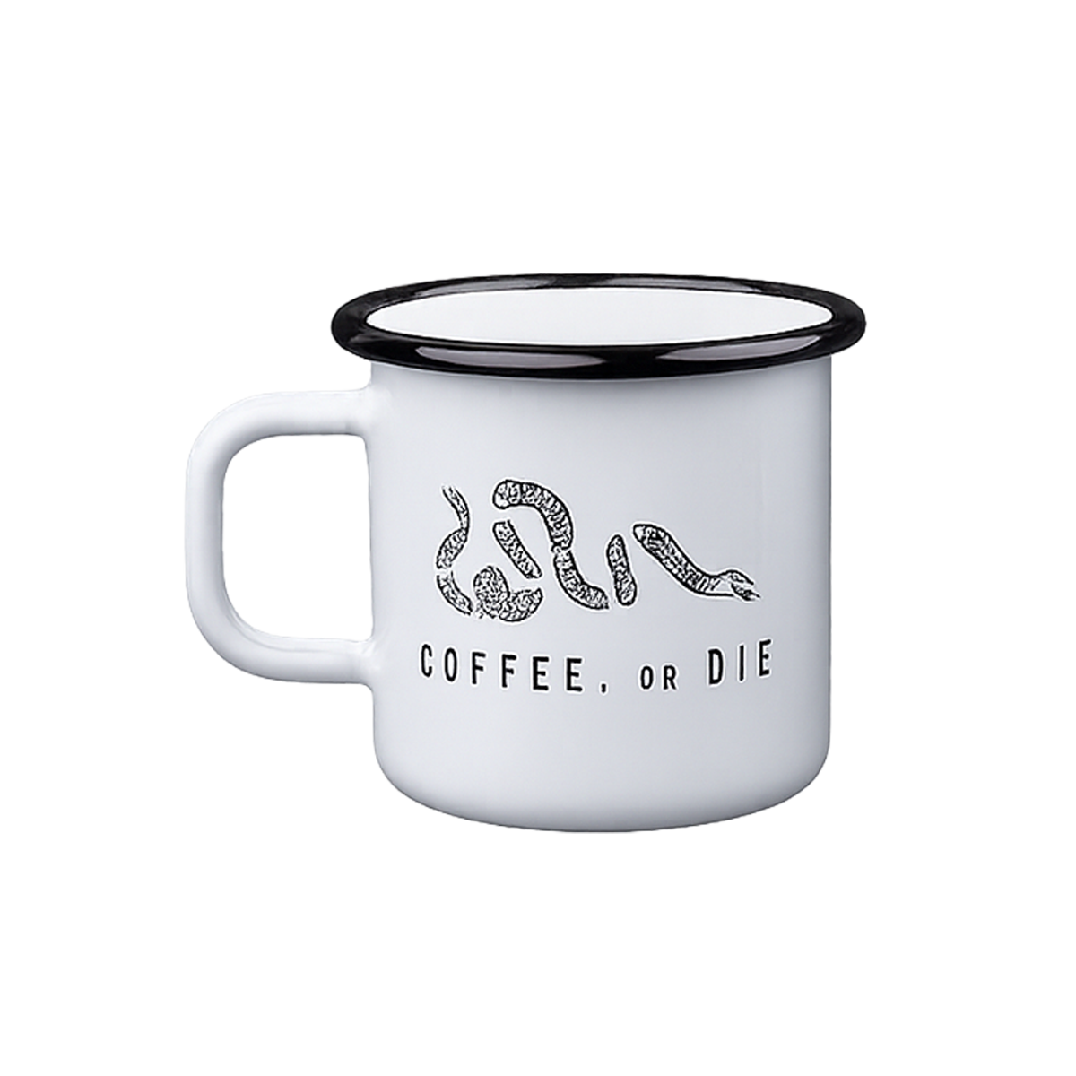 Coffee or Die Enamel Mug