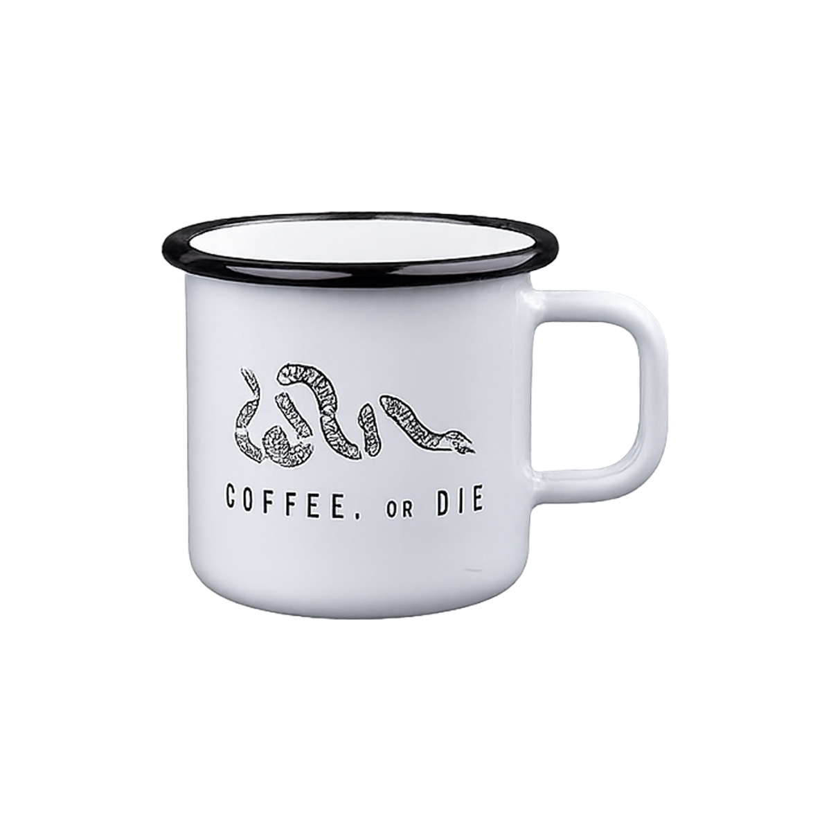 Coffee or Die Enamel Mug